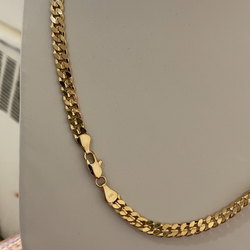 Cadena  bañada en oro 14k