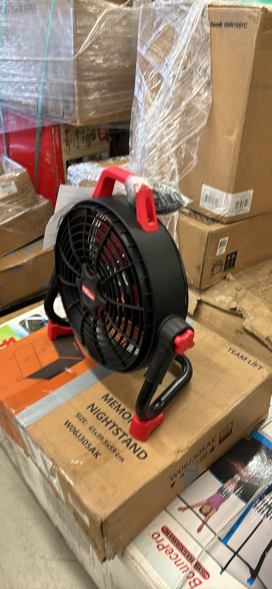 Heshare Hot+Cool タワーファン　レッド/ブラック 2024年製 Hyper Tough New 12 inch Rechargeable Battery Powered Floor Fan