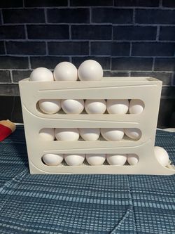 Rolling Egg Holder Dispenser Rack