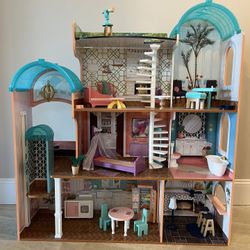 Huge Kid Kraft Camila Dollhouse With Furniture 