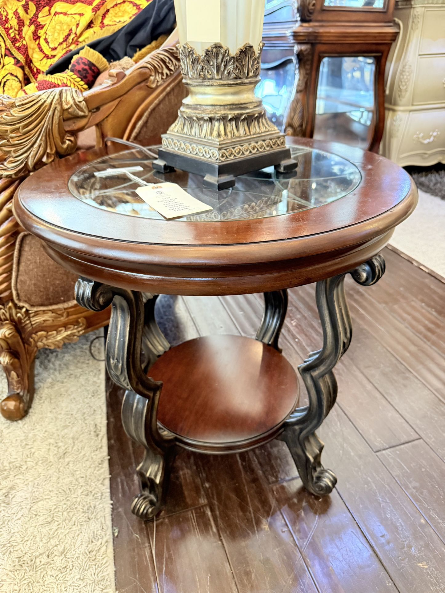 Wood And Glass End Table - 50% OFF OFFER!!!
