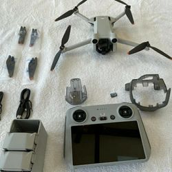 DJI Mini 3 Pro Camera Drone (w/RC Remote) and Fly More Kit Plus + Care Refresh!