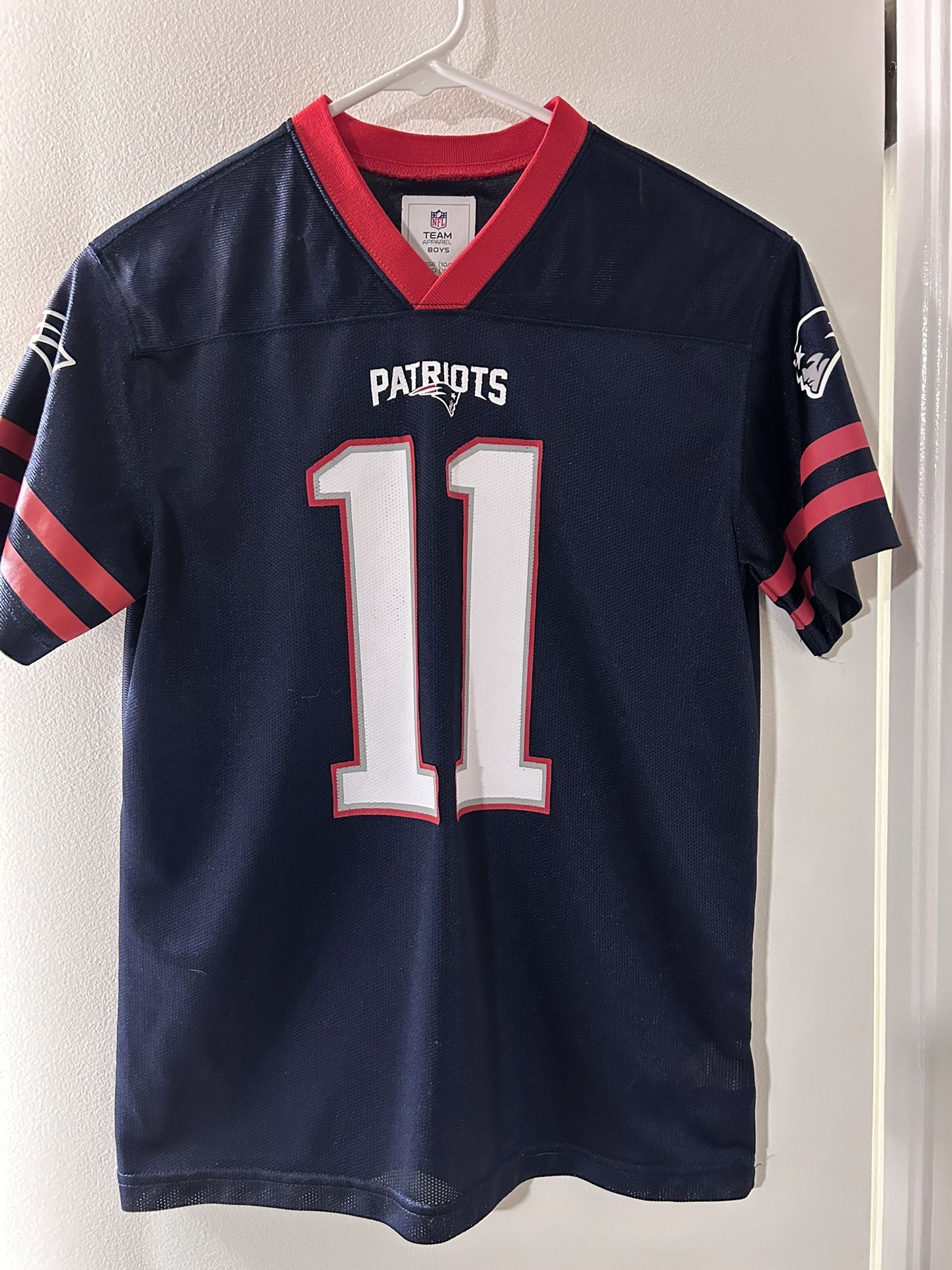 Kids Large NFL Team Apparel #11 Julian Edelman New England Patriots Jersey