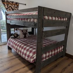 Solid Wood Twin Over Twin Bunker Bed