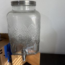 Glass Water Jar With stand