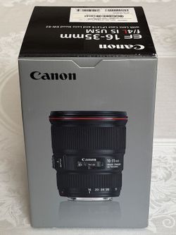 Canon EF 16-35mm f/4L IS USM Lens, Like New In Box