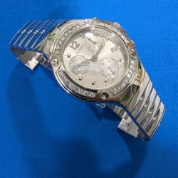 Movado Watch Mens Chrongraph Silver Diamond $2995