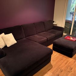 Sectional Couch - Living Spaces - large, black color