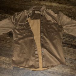 Vintage Leather Button Up