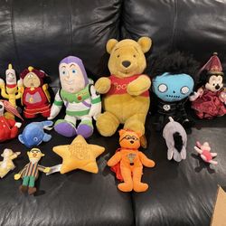 Stuffed Doll Collections - 14 Total - Including Disney Characters 