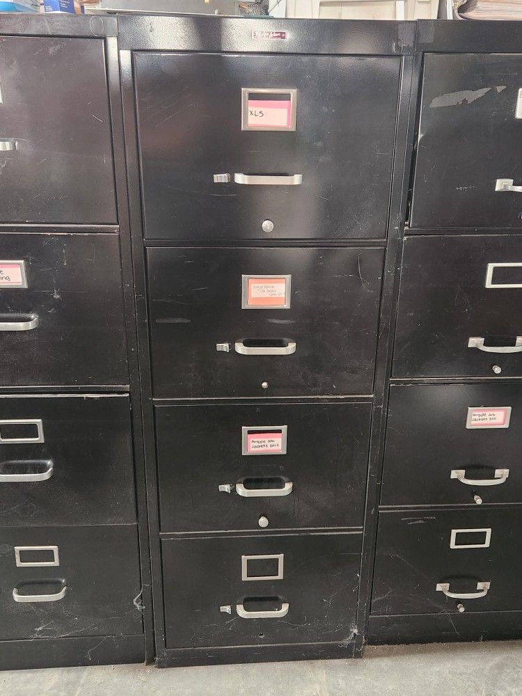 Black 4 drawer file cabinet