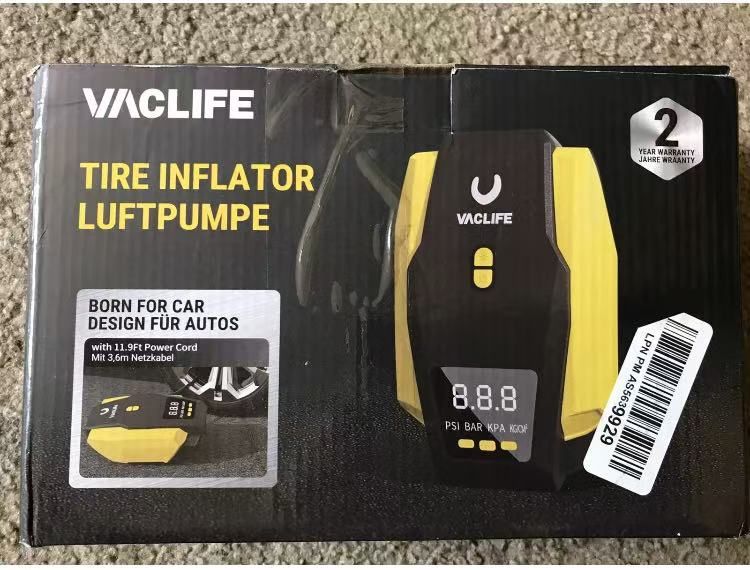 VacLife Air Compressor Tire Inflator, DC 12V Portable Air Compressor for Car