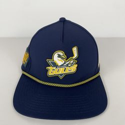 San Diego Gulls Hockey Snap-Back Hat Cap w/Indian Motorcycle logo Navy Blue SGA