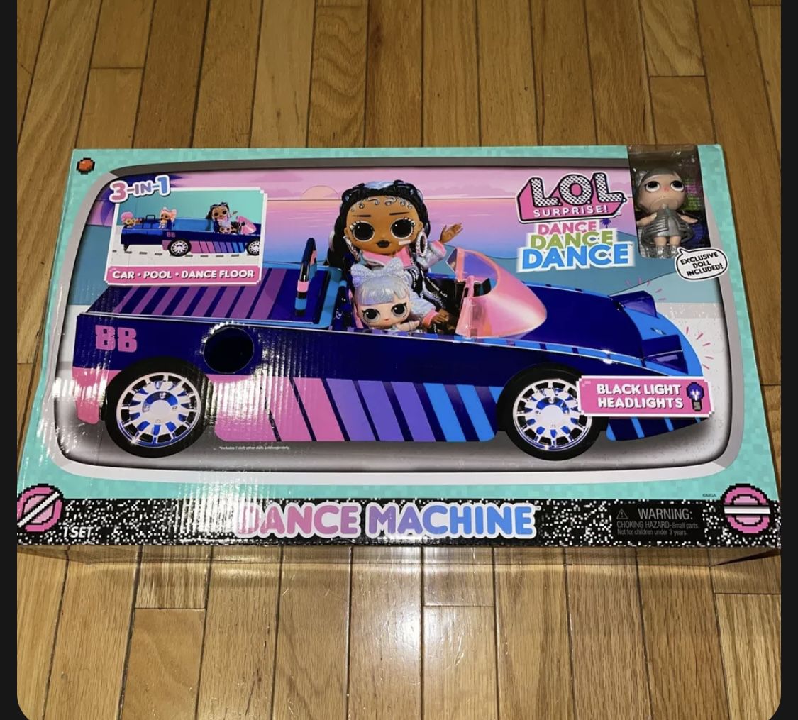 LOL Surprise Dance Machine Car with Doll Pool Dance Floor 