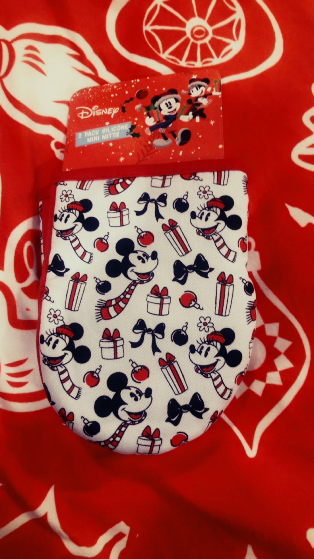 Mickey Mouse Oven Gloves Christmas 