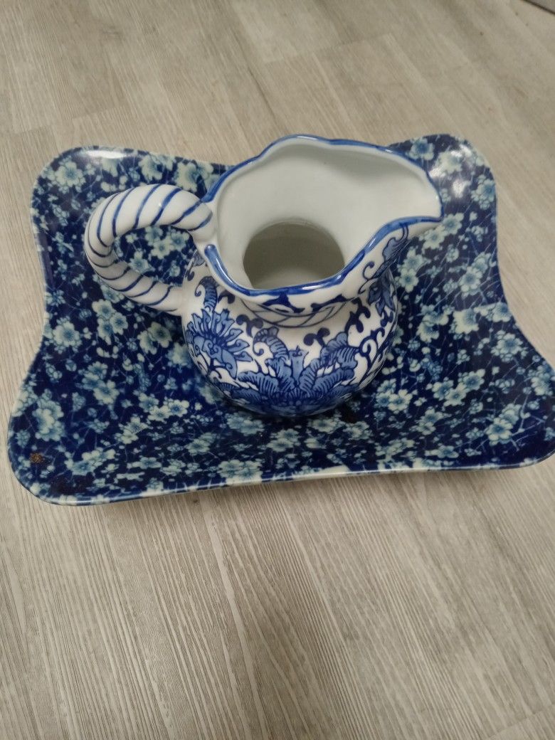 Vintage Jar And Bowl Fine Porcelain Jar Bowl Made China Antique