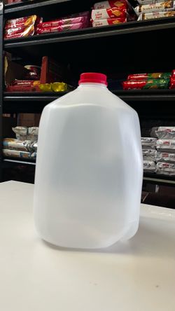 (4 PACK) 128 Oz Empty Plastic Gallon Juice Bottles with Tamper Evident RED Caps