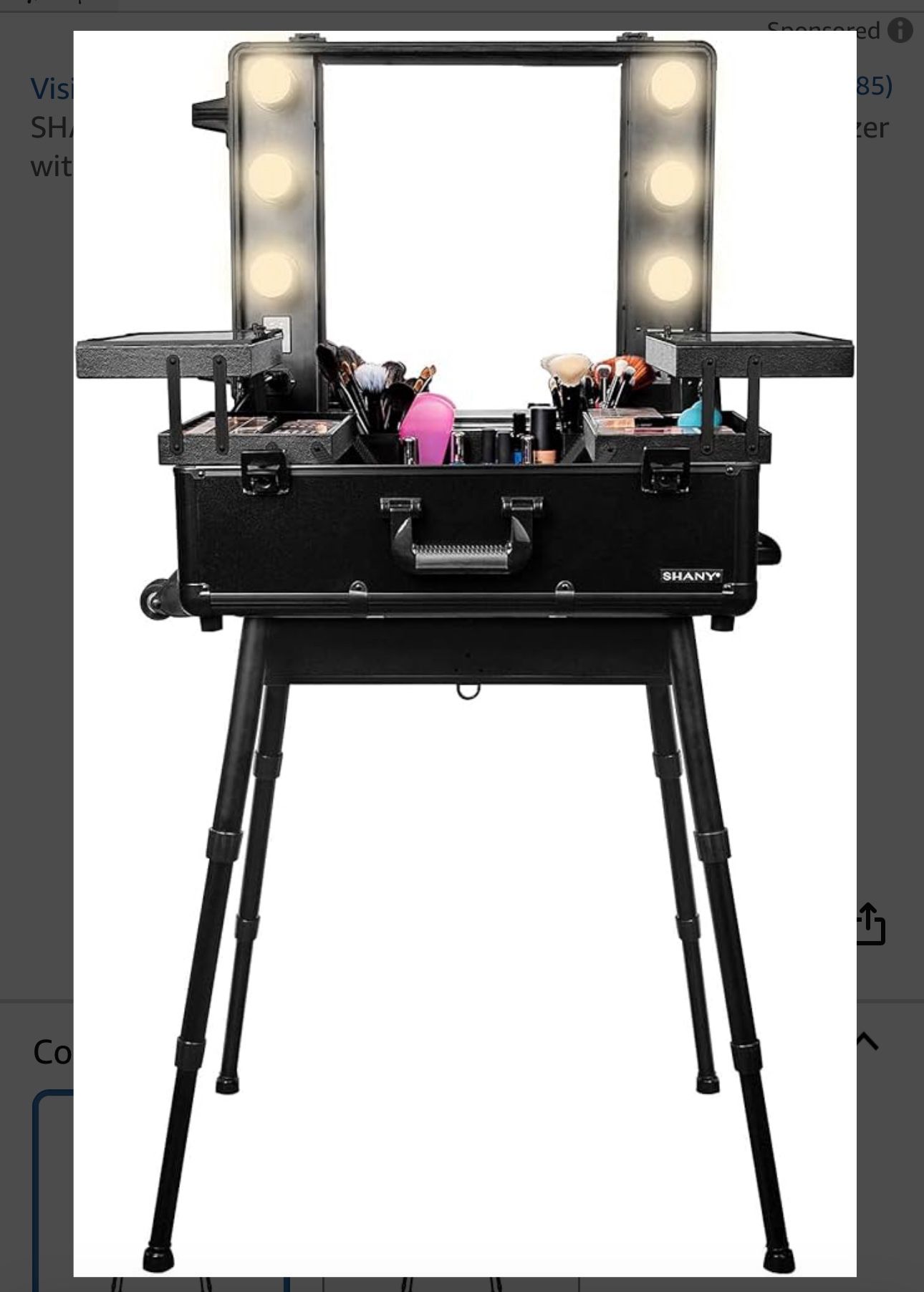 Black Wheeled Vanity