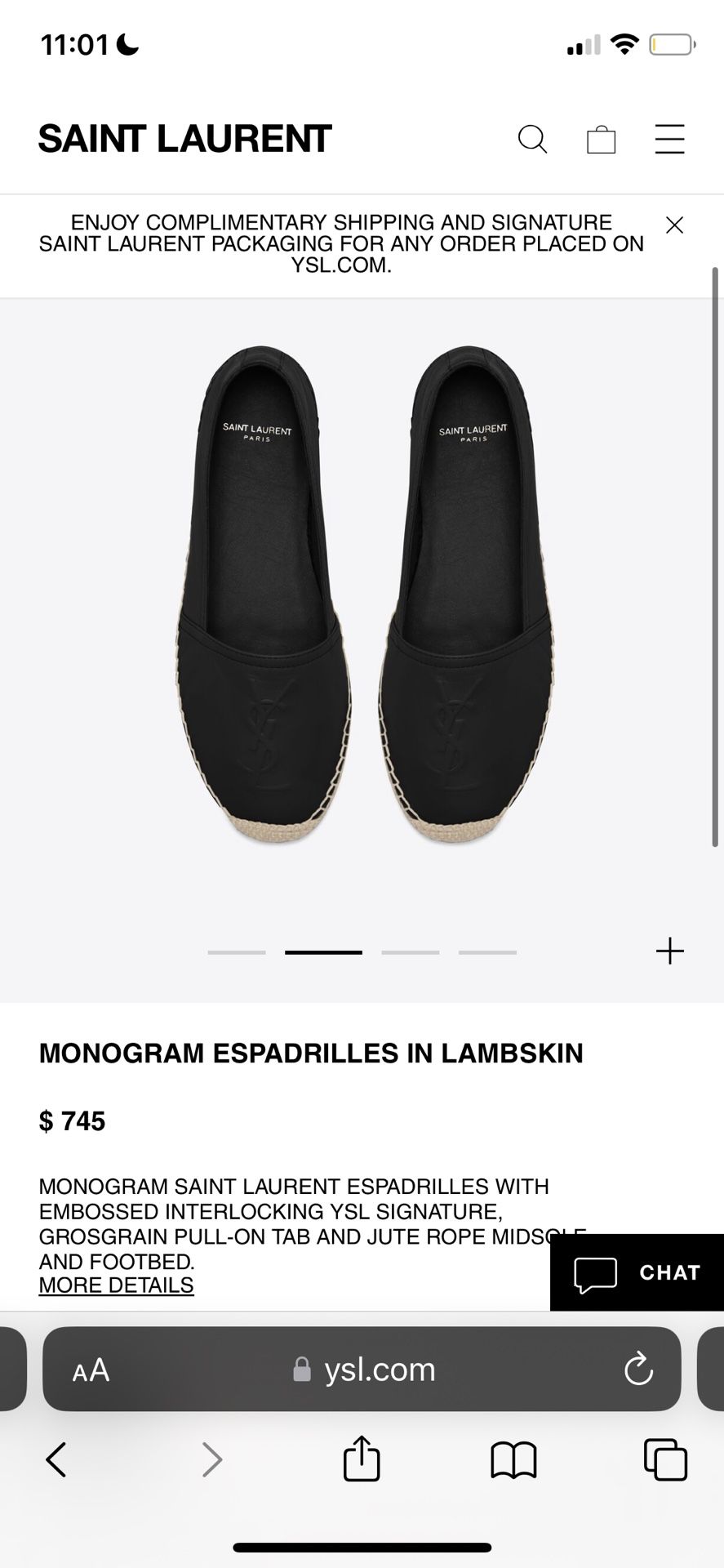 Saint Laurent Black espadrilles with logo lettering