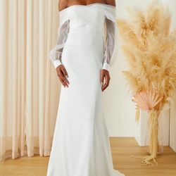 Lulus Bridal - Blissfully Loved White Satin Organza  Wedding Dress