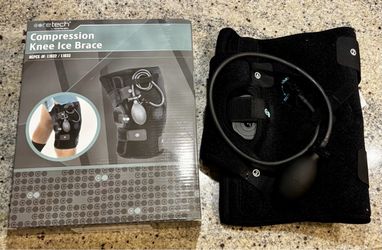 Compression knee ice brace