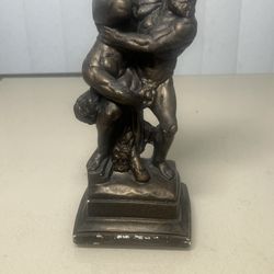Sculpture Vintage Victorian Clad Ercole Lica Male  Hercule Nude 1971 Replica . Used in good condition with some visible cosmetic blemishes. These blem