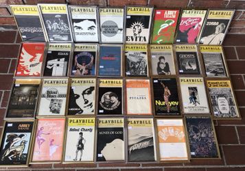 31 Framed Broadway Playbills from 1970’s
