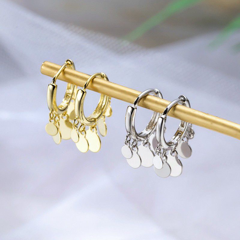 "Beautiful Shaking Silver Plated Fashion Hoop Earrings for Women, VP1017
 
 