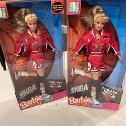 1999 Limited Edition  Collectible Chicago Bulls Barbie ( 2 ) Available 