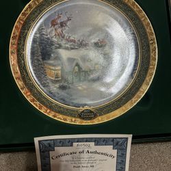 Thomas Kinkade Christmas Collection Plates