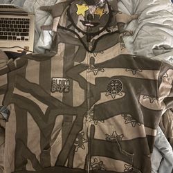 glory boyz full zip up hoodie size medium