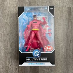 In Hand, Brand New, Never Opened Mcfarlane Toys - DC Multiverse - Batman Pink Suit - 7” Inch Figure - Platinum Edition