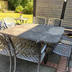 Free Patio Table and 8 Chairs