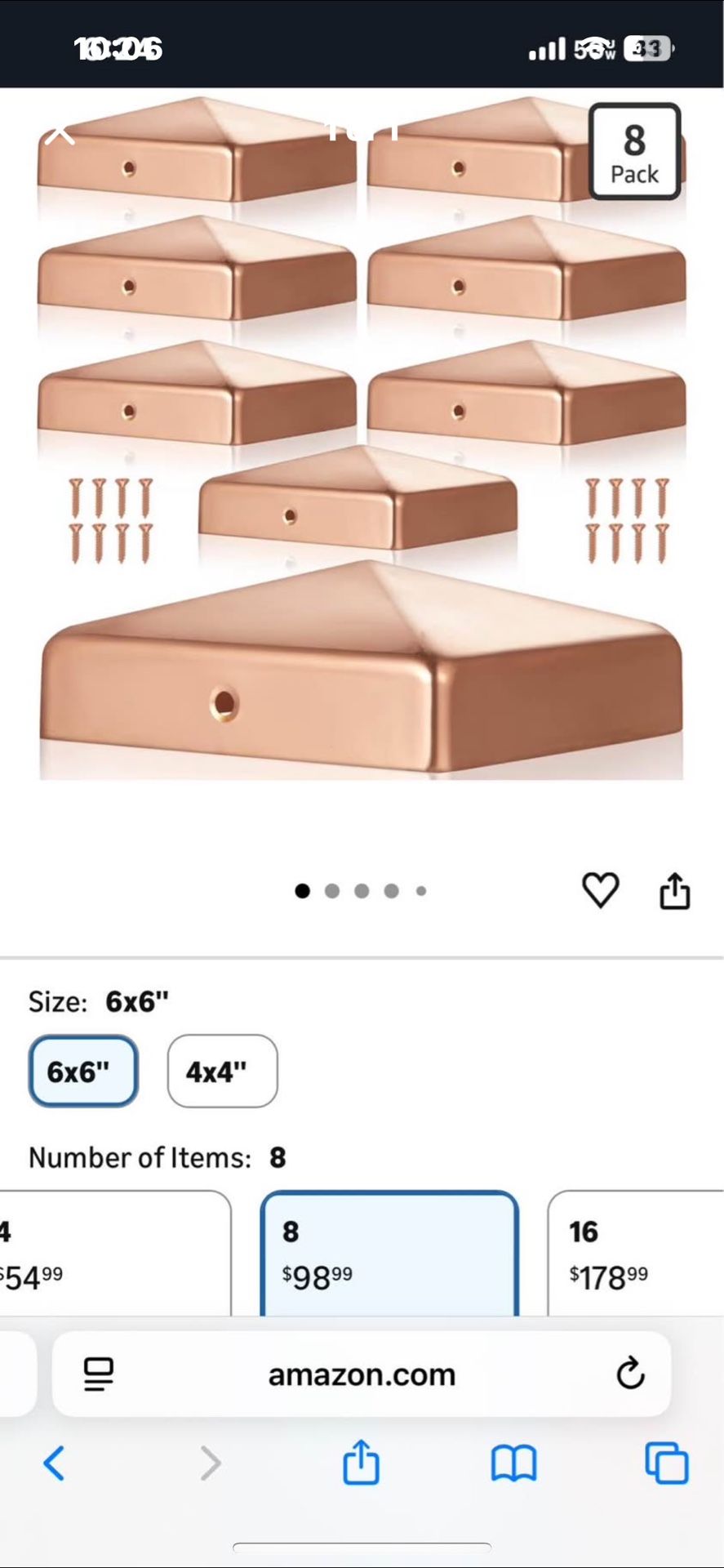 Copper Post Tops