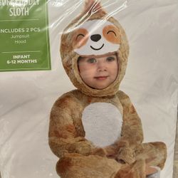 Soft Cuddly Sloth Animal Halloween Baby Child Costume