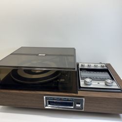 Vintage Ambassador Console IM 801 Turntable, 8-Track Player, and AM/FM Radio (Fully Serviced and Restored)
