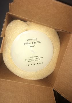 Brand new Pottery Barn Pillar Candle Unscented