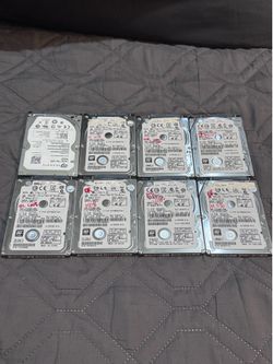 Lot of 8 Laptop 2.5" Hard Drives 500GB