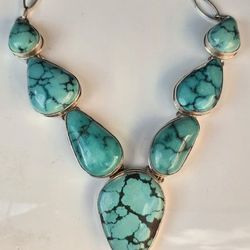 Turquoise Silver Necklace 