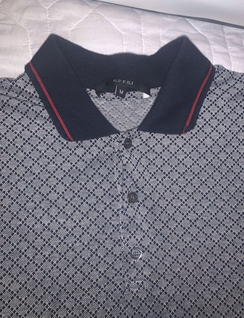 Gucci Diamond Patterned Polo 👕 