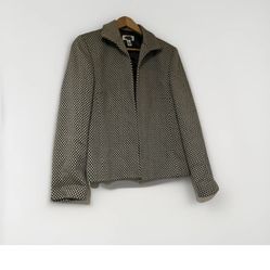 Vintage Wool Patterned 1980s/90s Talbots Open Blazer Jacket Women’s Size 8