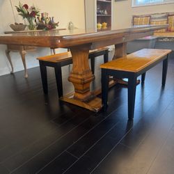 Ballard Designs Double Pedestal Extension Dining Table