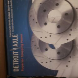 Front Brake Rotors-Detroit Axle Premium Drilled & Slotted