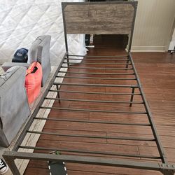 Rustic Wood Twin Bed Frame