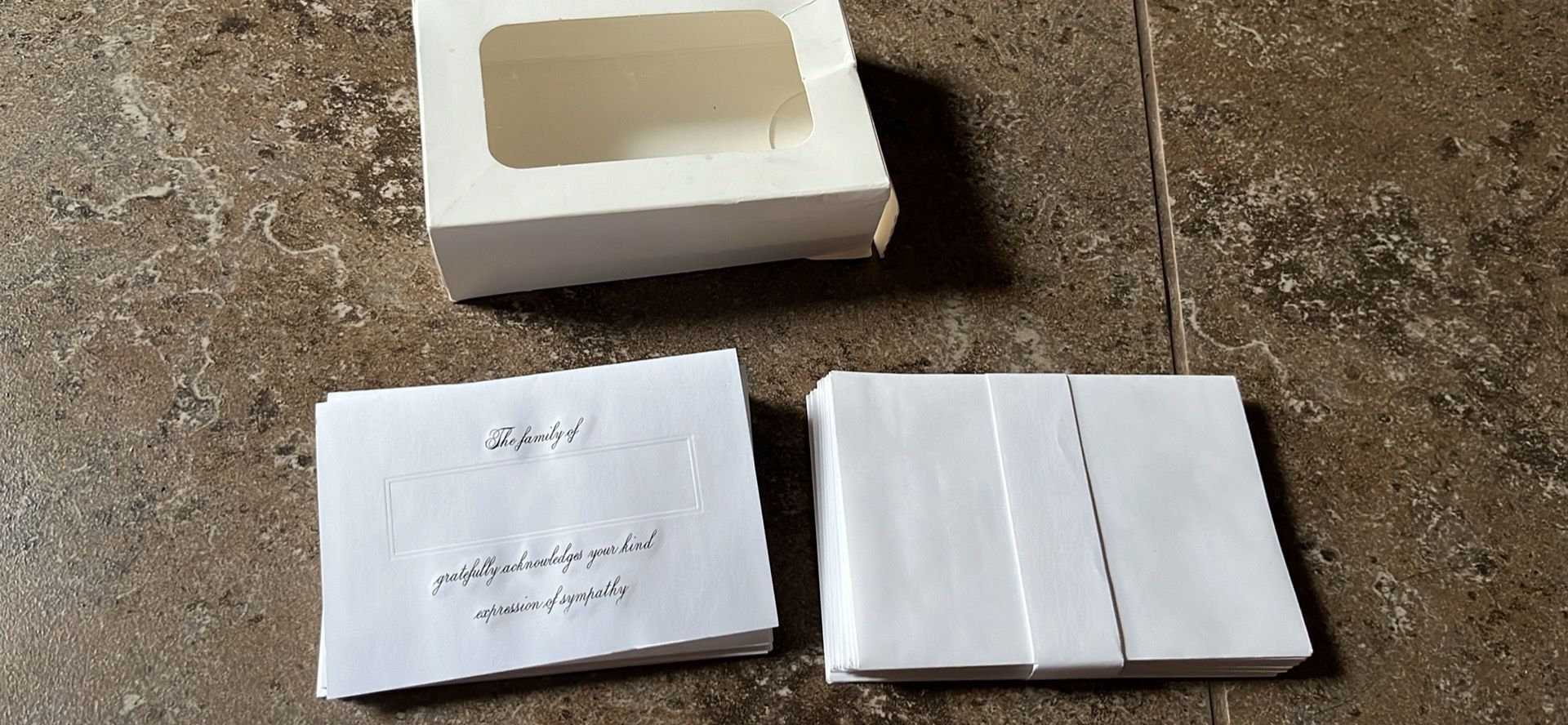 (NEW) Thank you cards for sympathy, funeral, 14 cards and 12 envelopes