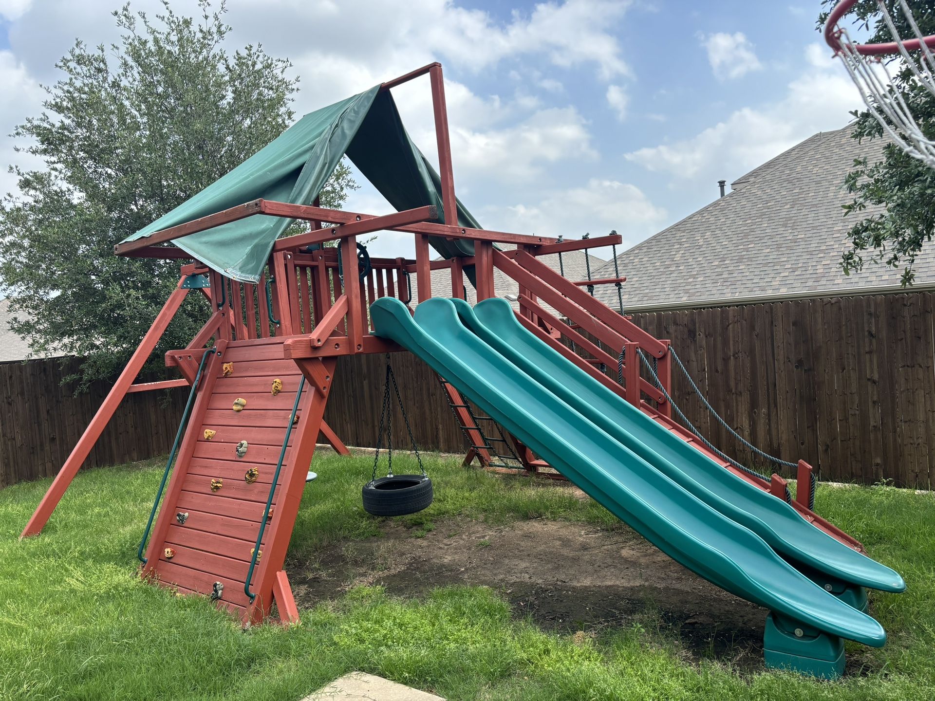Outdoor Climber And Swing Set
