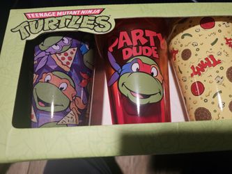 TEENAGE MUTANT NINJA TURTLES GLASSWARE SET OF 4 - 16oz GLASSES