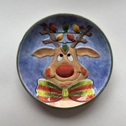 Vintage Reindeer Decorative Plate