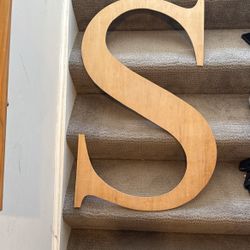 Wooden Letter S