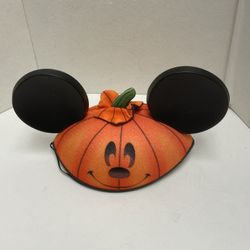 Disney Parks Mickey Mouse Ears Halloween Jack'o'Lantern Pumpkin Hat Youth Size